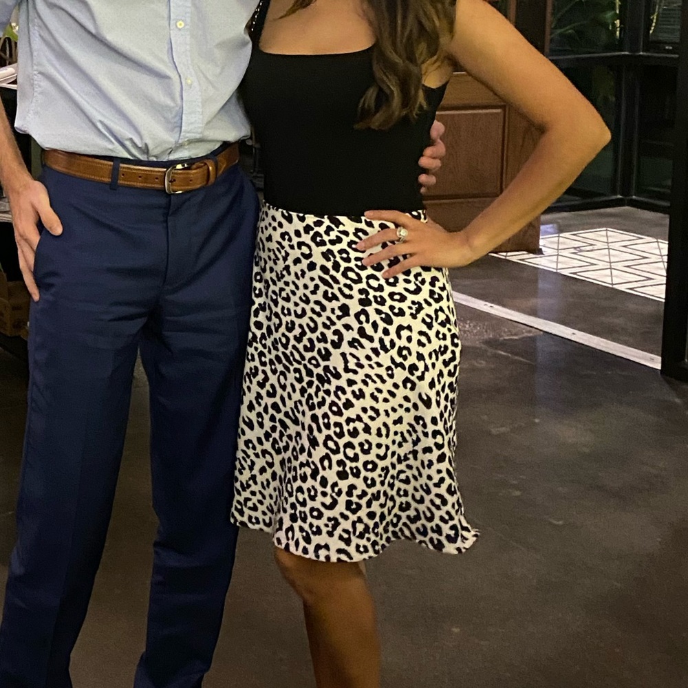 Express Animal print a line skirt